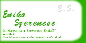 eniko szerencse business card